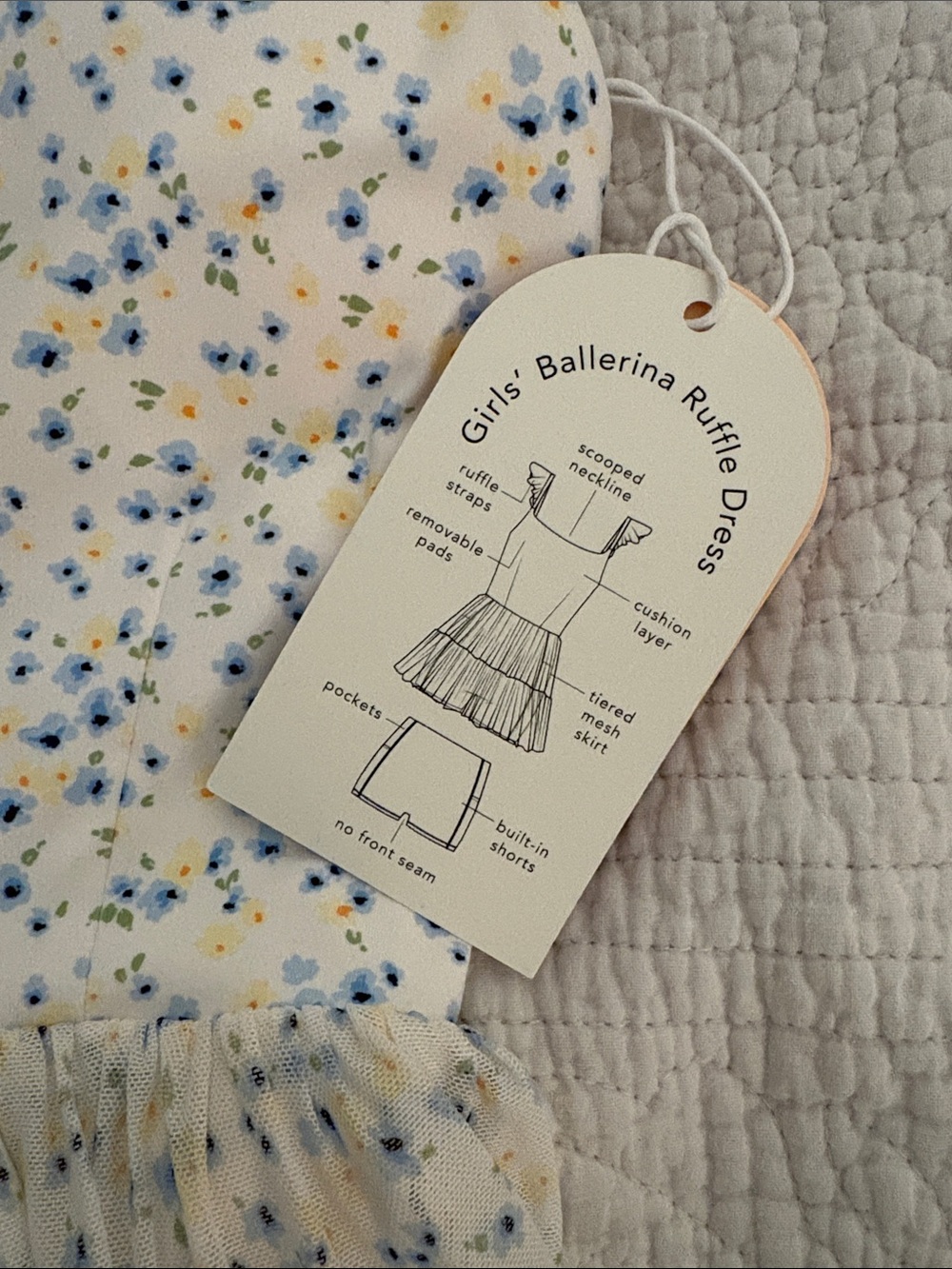 Girls' Ballerina Ruffle Floral Sundress Blue & Yellow Flowers NWT L 10-12 - Picture 2 of 4